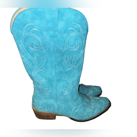 ROPER Women's Riley Western Boot 👢 size 8.5 turquoise blue - Picture 4 of 7